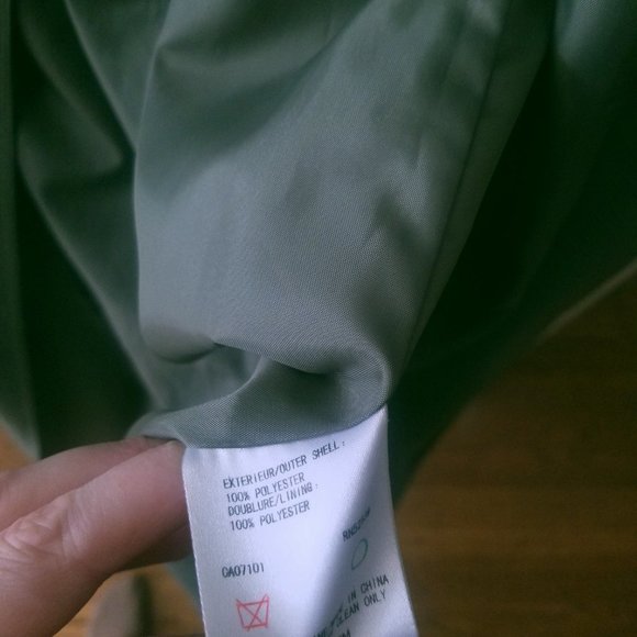 Green Gingham Trench Coat - Picture 10 of 11